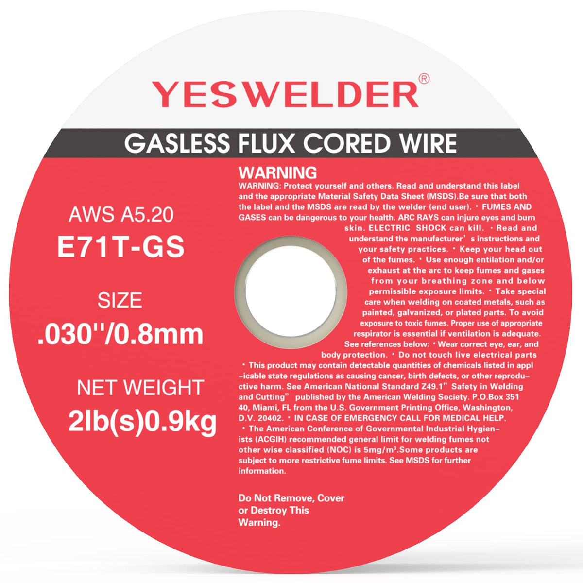 YESWELDER 2 lb per spool, three packs ready for construction and automotive repairs