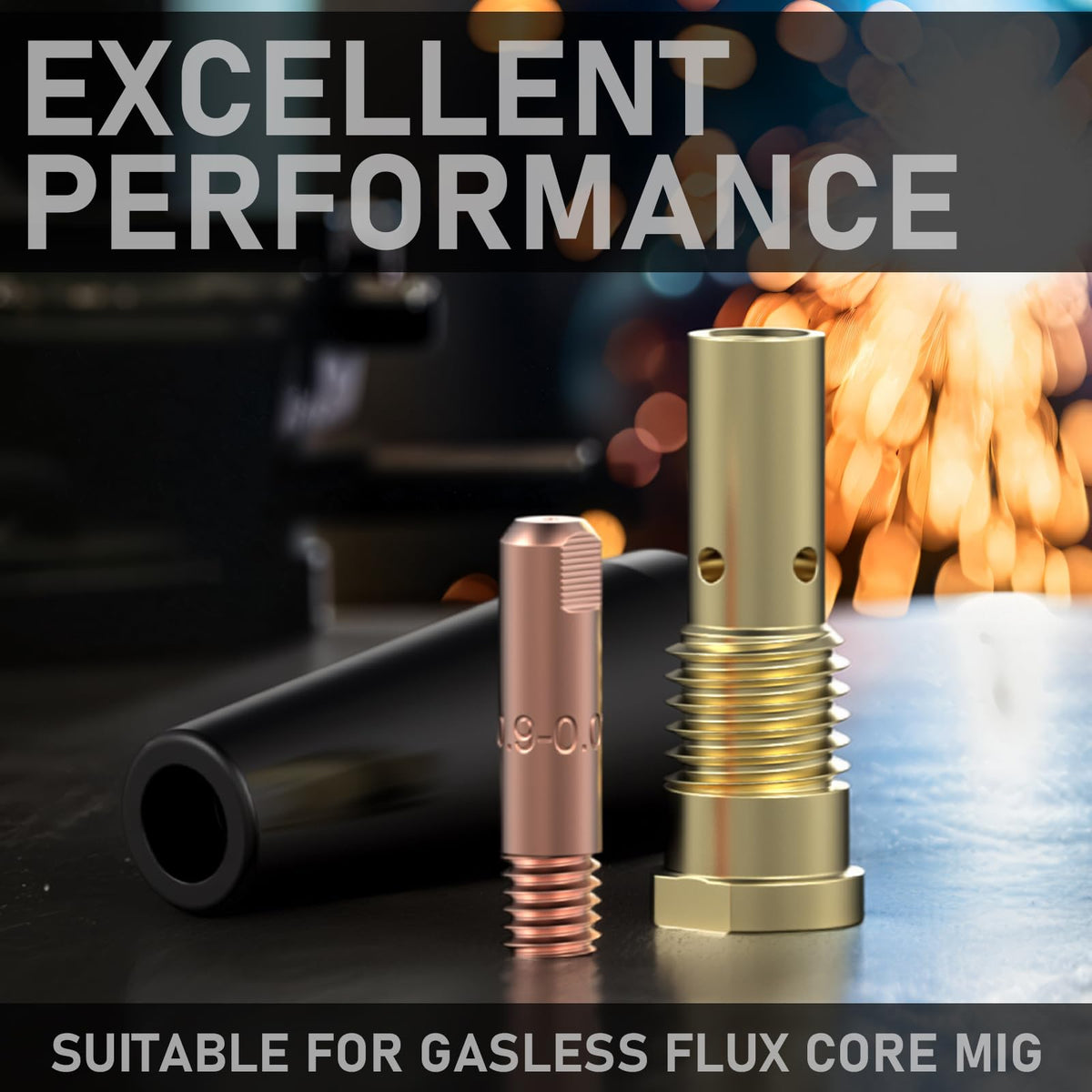 YESWELDER gas diffuser helps steady gas flow for consistent welds.