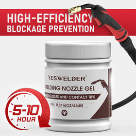 YESWELDER heat-resistant film forming on nozzle surface during welding