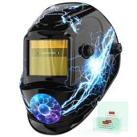 YESWELDER helmet front view for comprehensive eye protection during welding.