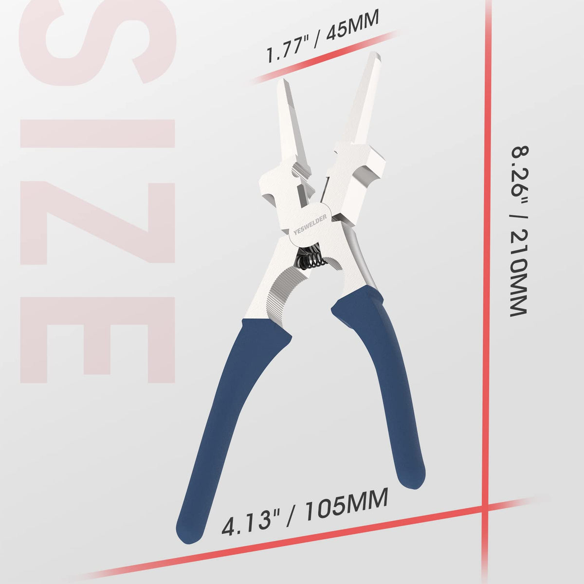 YESWELDER high-carbon steel core, durable and rust-resistant for tough workshop use.