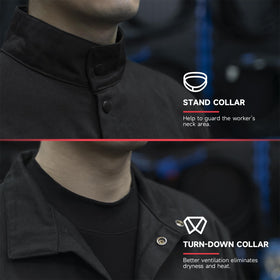 YESWELDER jacket pocket detail with two pockets and chest pocket for tools