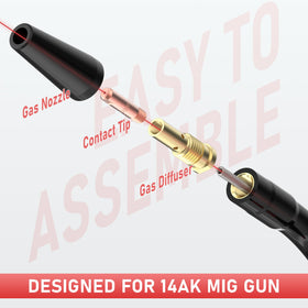 YESWELDER kit contents shown for 14AK compatibility and easy selection.