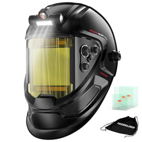 YESWELDER Large View helmet front view with true color optics for clear welds