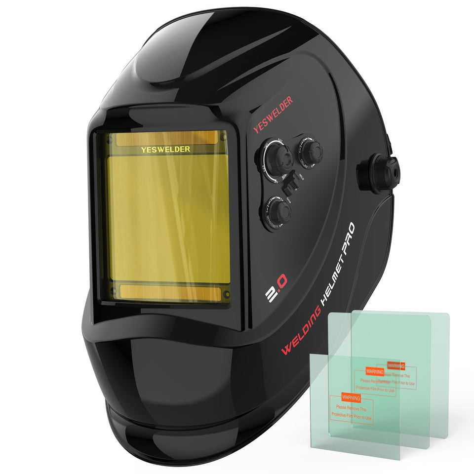 YESWELDER Large View helmet offers expansive visibility for precise welding tasks.