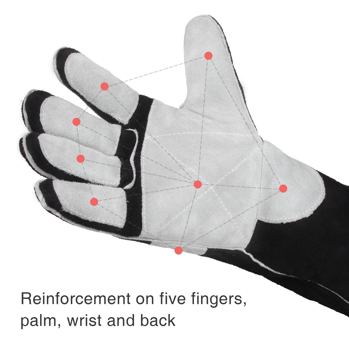 YESWELDER Leather Forge MIG gloves with Kevlar stitching demonstrates durability