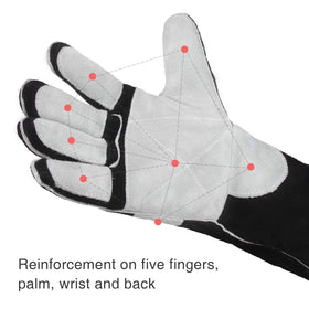 YESWELDER Leather Forge MIG gloves with Kevlar stitching demonstrates durability