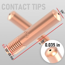 YESWELDER MIG nozzle for 0.035 inches provides consistent shielding gas