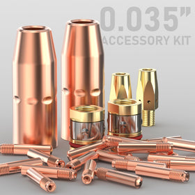 YESWELDER kit includes 2 gas nozzles, 20 tips, 2 adapters