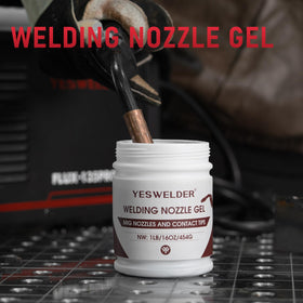 YESWELDER MIG welding torch tip protected by nozzle gel during operation