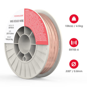 YesWelder ER70S-6 compatible with 100% CO2 shielding gas setups