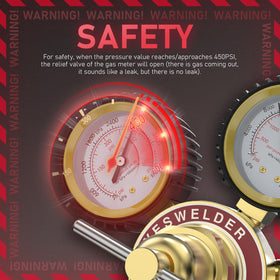 YESWELDER pressure adjustment knob enables smooth manual control during use.