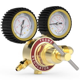 YESWELDER nitrogen regulator packaging supports HVAC purging workflows.
