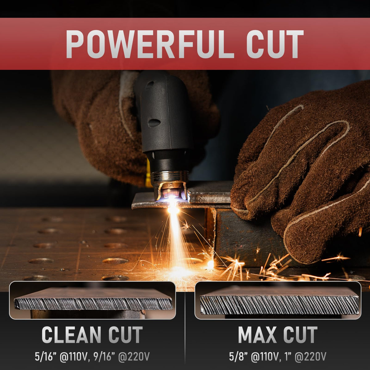 YesWelder CUT-65DS PLUS marking operation on metal surface