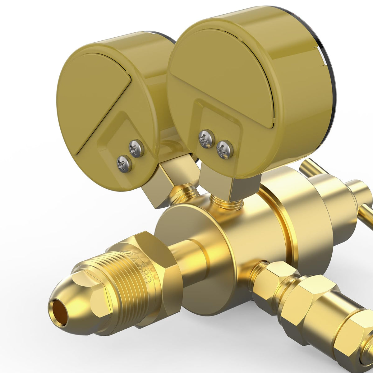 YESWELDER regulator mounted on workbench for MIG/TIG preparation