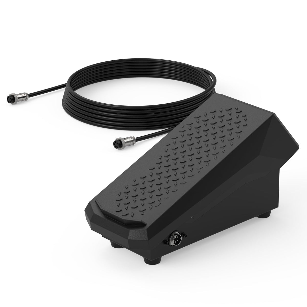 YESWELDER TIG foot pedal front view shows compact, ergonomic design for precise amperage control.