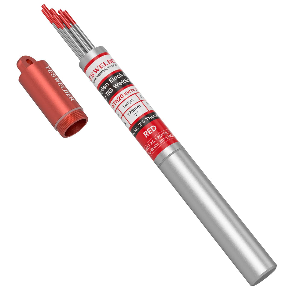 YesWelder red-tip TIG tungsten electrode for a stable arc and precise welds