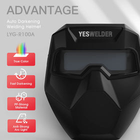 YESWELDER True Color auto-darkening filter ready for quick switch between light and dark.