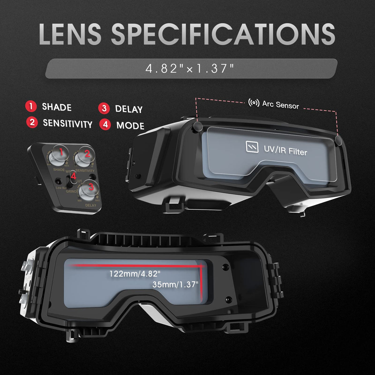 YESWELDER True Color dual-sensor system ensures reliable shading during work.
