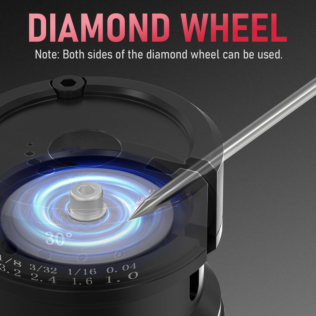 YesWelder cut-off slot allows quick tip removal during workflow