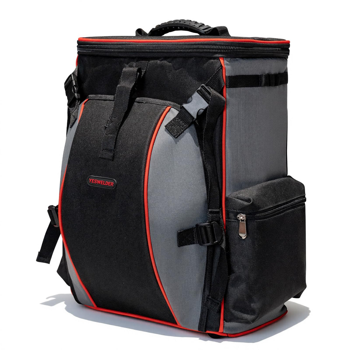 YesWelder welding backpack with helmet catch keeps your helmet within reach on the job.