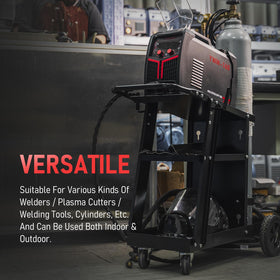 YESWELDER welding cart cylinder-storage secures gas tanks with safety chains