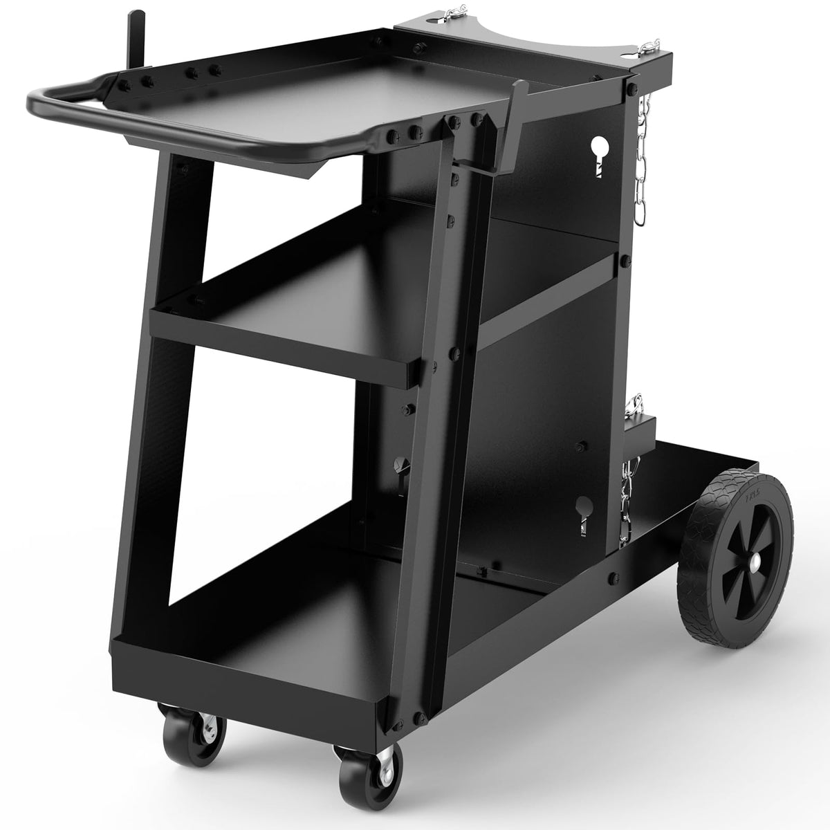 YESWELDER welding cart tilted-platform enhances easy access to the control panel