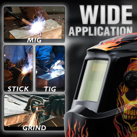 YESWELDER solar powered helmet with replaceable battery for long life