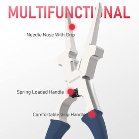YESWELDER welding pliers with serrated jaws, secure grip on hot metal pieces.