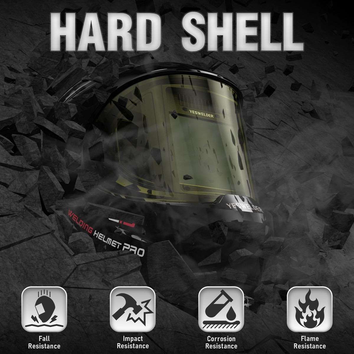 YESWELDER Wide shade range supports TIG, MIG, MMA, and more tasks