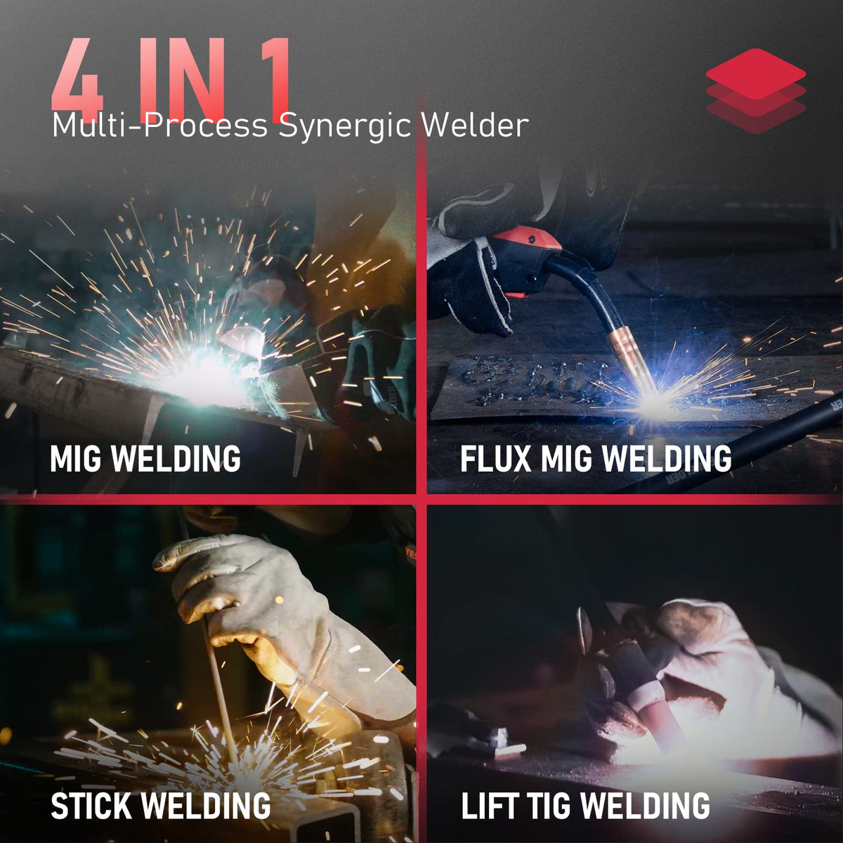 YesWelder YWM-160 MIG welder side profile showing compact design