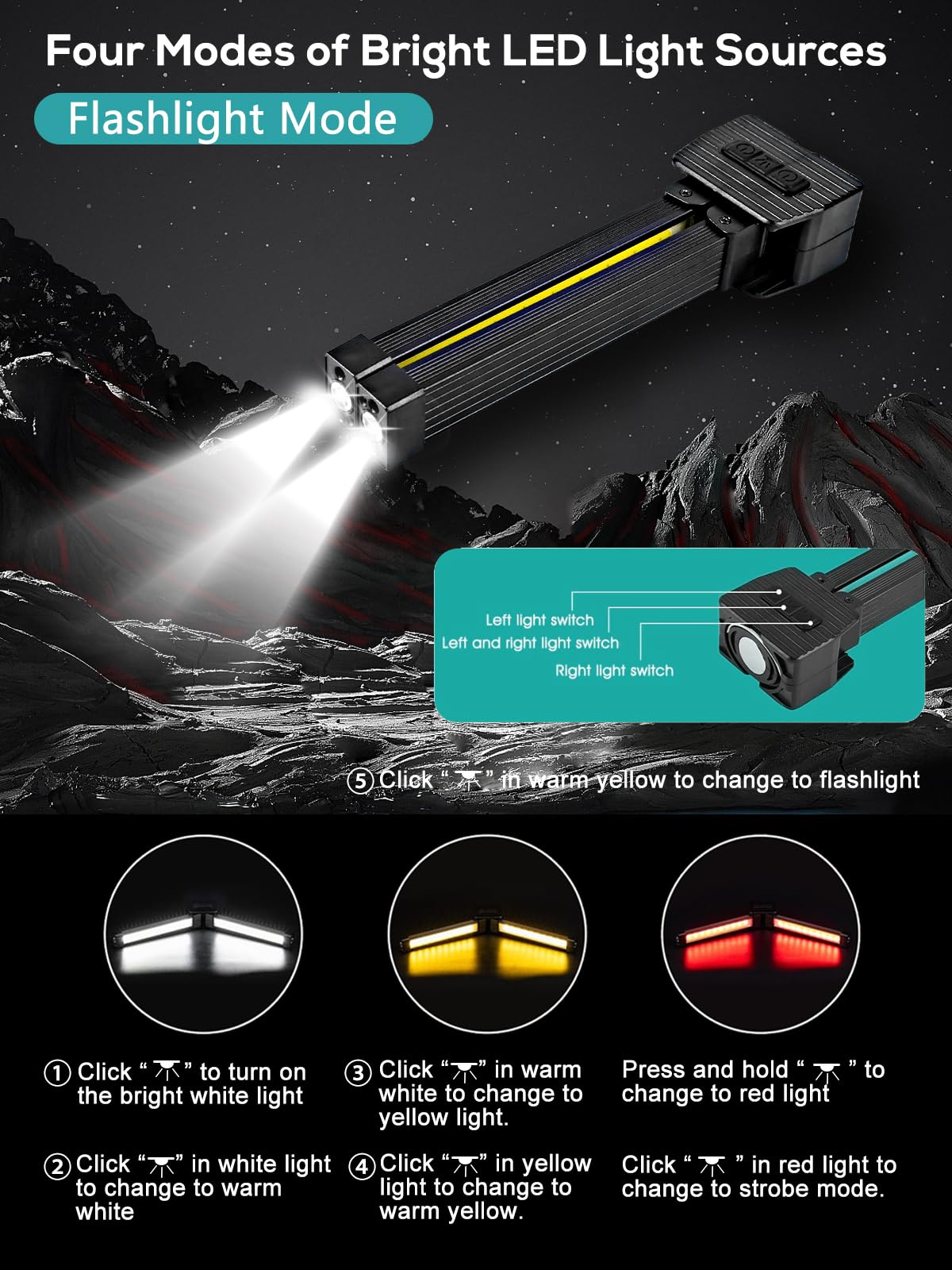 YETHKE Gym Lamp with 180° rotate head for flexible workout angles
