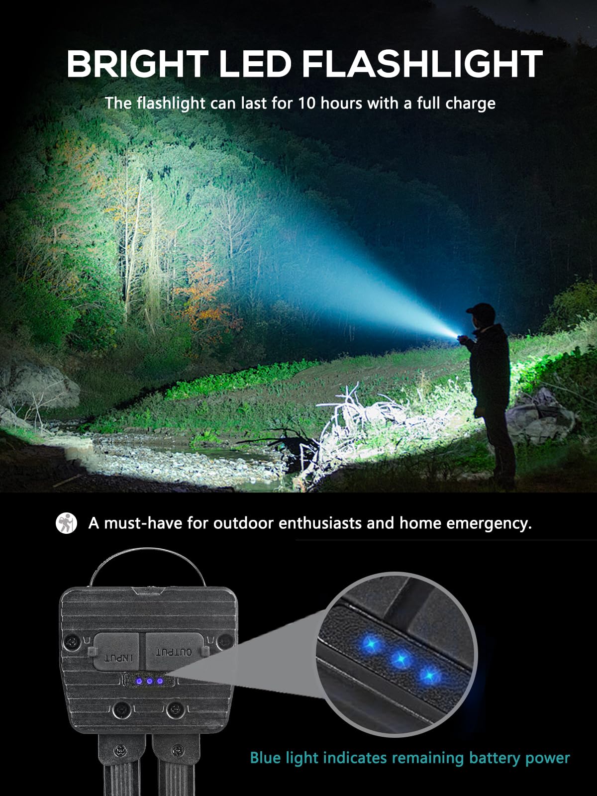YETHKE Gym Lamp four light modes for workout, ambience, red night, and signaling