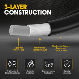 YETIANICAL NIFUAL lightweight hose for easy handling.