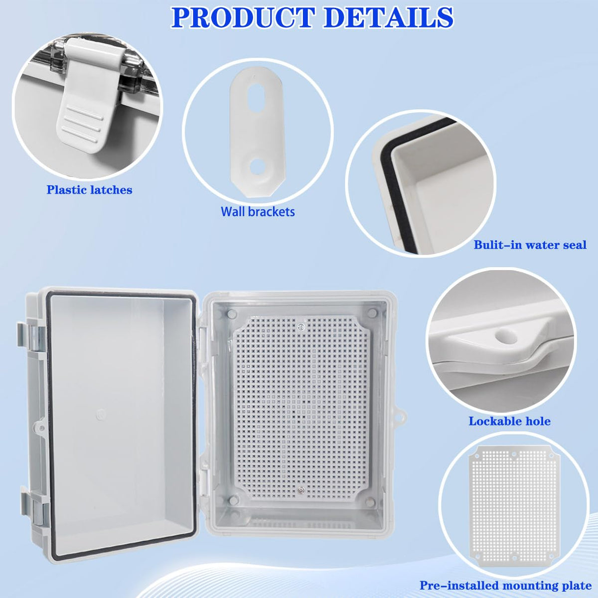YETLEBOX durable ABS plastic enclosure supports long outdoor service life.