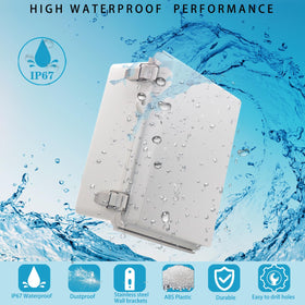 Yetlebox enclosure with mounting brackets for secure outdoor mounting