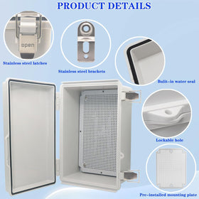YETLEBOX stainless steel latches close-up highlighting durable outdoor sealing
