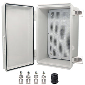 YETLEBOX waterproof box front view, IP67 protection for outdoor use