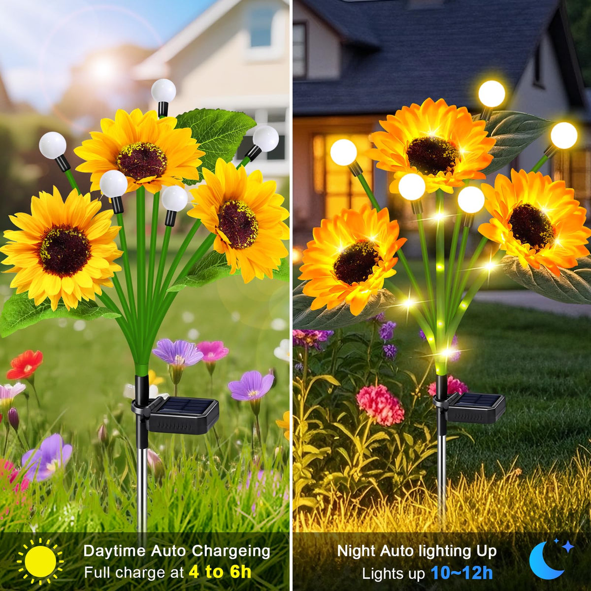 yeuago solar panel and LED petals capture eco-friendly energy