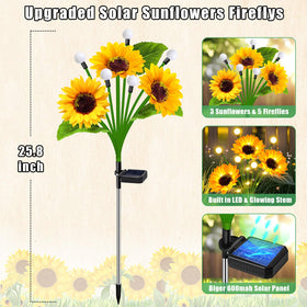 yeuago sunflower stake installation kit that snaps into place along paths