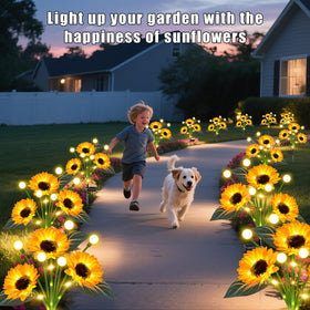 yeuago sunflower lights feature IP65 weatherproofing for all-season outdoor use