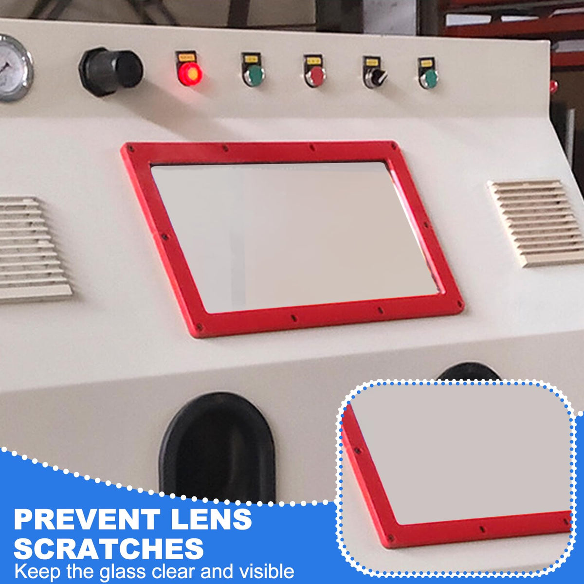 YEXEXINM sandblast cabinet lens protection for extended lens life