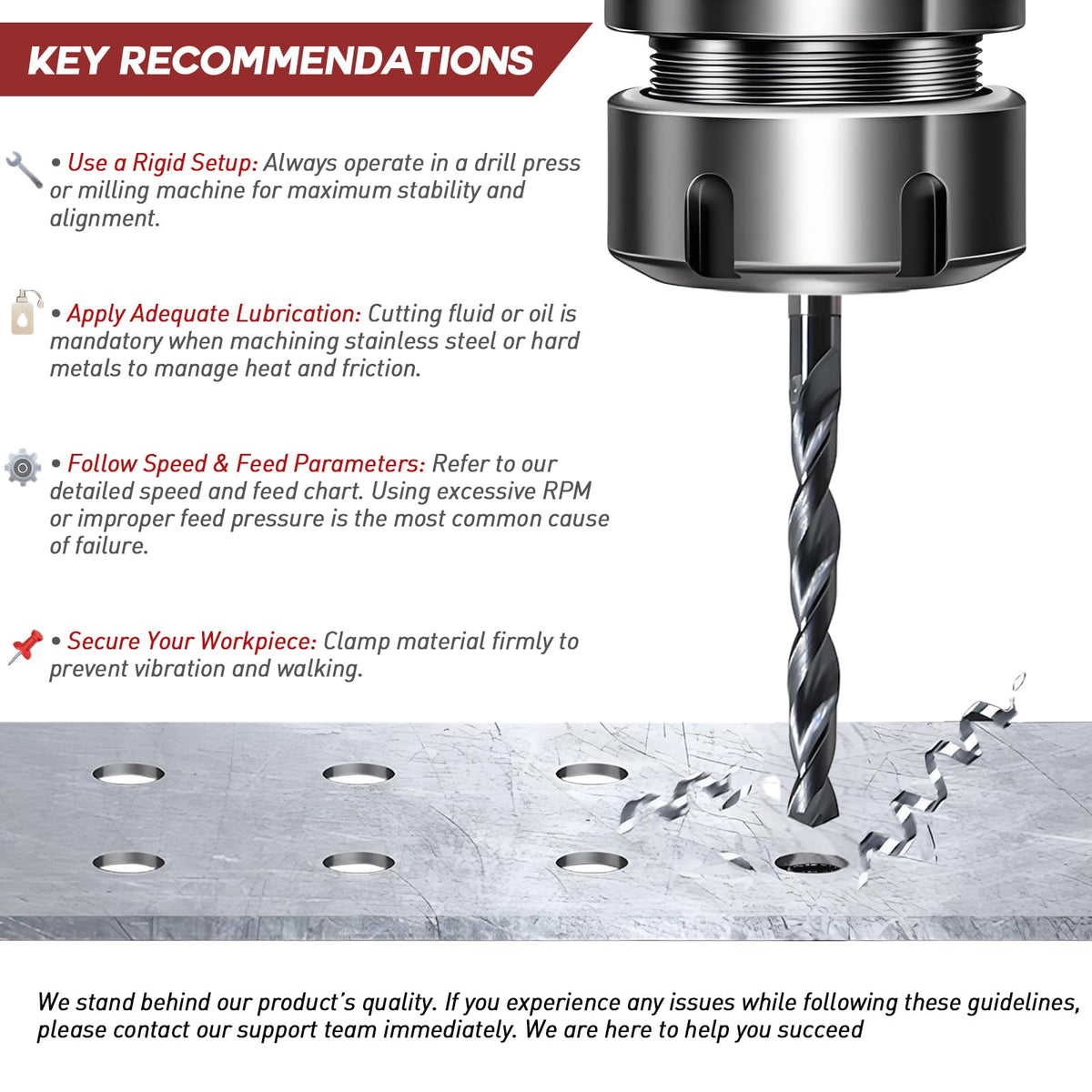 YFTOOL 0.4 micron K30 carbide grain increases wear resistance.