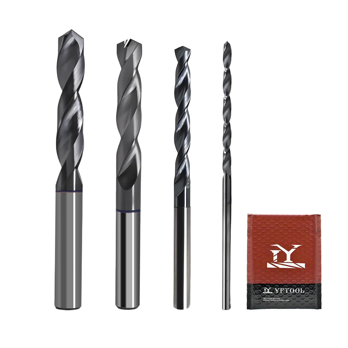 YFTOOL carbide drill bit 1-16 inch tip close-up for precise metal drilling.