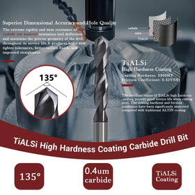 YFTOOL carbide drill bit set 1-8 inch laid out for easy selection.