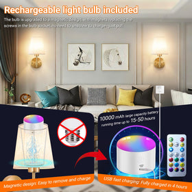 YHCDLAMP battery-operated sconce offers bright, reliable light during power outages.