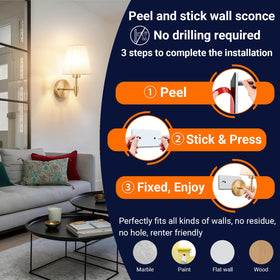 YHCDLAMP no-drill installation saves time in apartments and rentals.