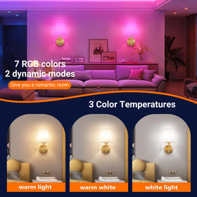 YHCDLAMP RGB dimmable colors for ambient mood lighting.