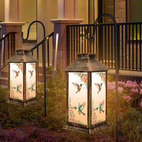 YHmall solar panel charging lantern captures daytime energy for evening illumination