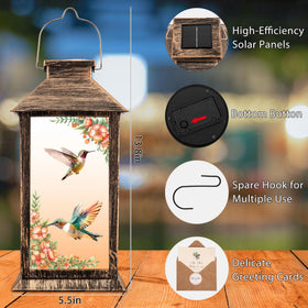YHmall waterproof hanging lantern withstands rain, perfect for garden or patio